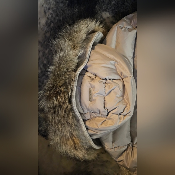 Soia & Kyo Winter Coat grey/beige Fur Large - Picture 11 of 12